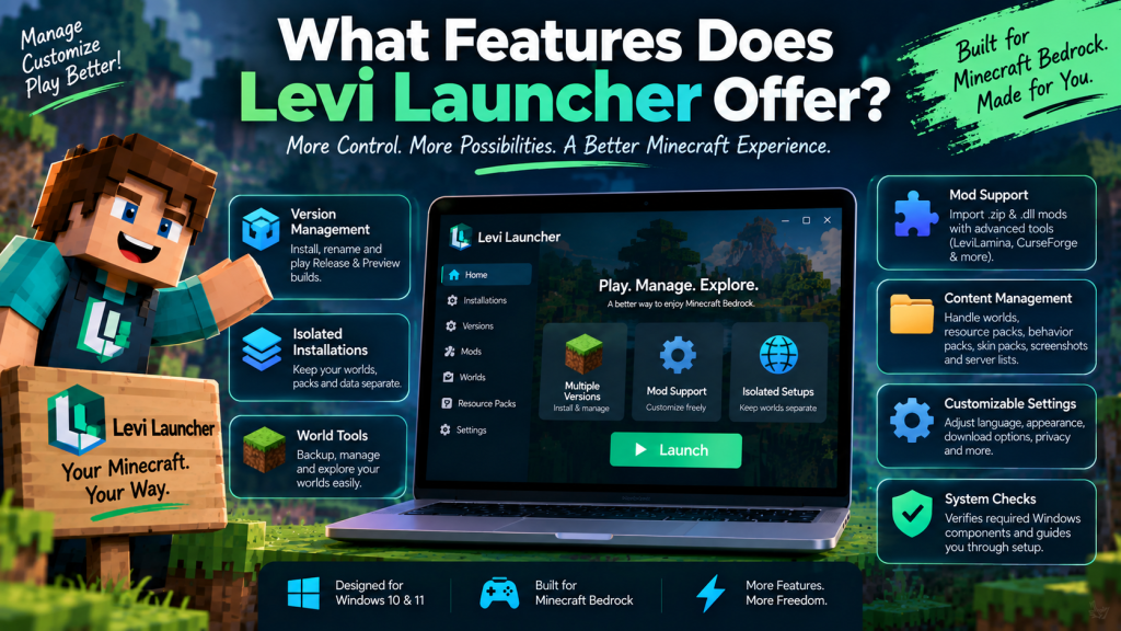 What features does Levi Launcher offer?